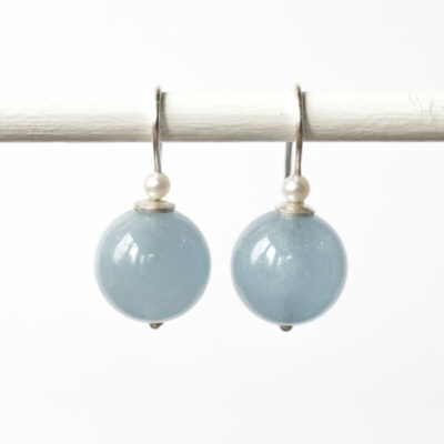 Ohrhänger aus Sterlingsilber mit Edelsteinen und Perlen aus der Kollektion "Klassisch, klar, kunterbunt“