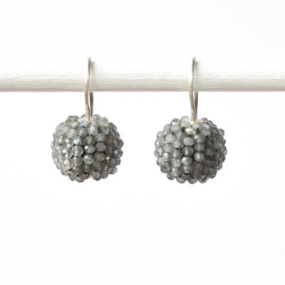 Ohrhänger aus Sterlingsilber mit „Beaded Balls“ aus Edelsteinen aus der Kollektion "Klassisch, klar, kunterbunt"